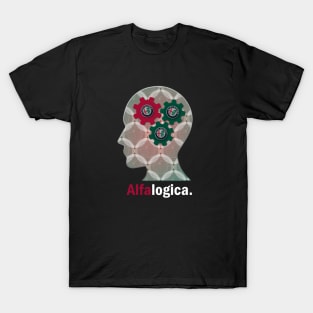 Alfa Romeo Alfalogica Alfa Brain white text T-Shirt